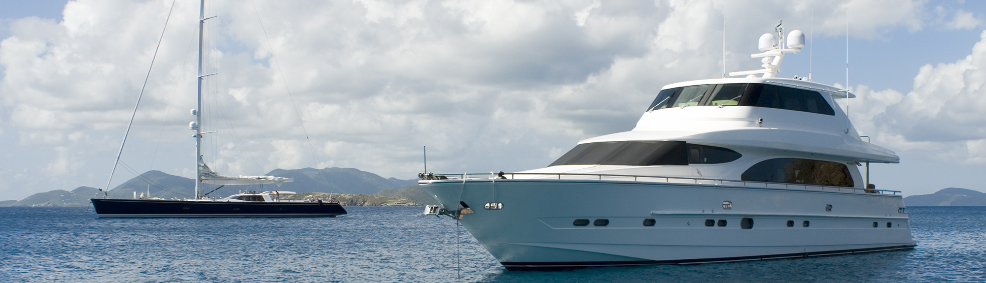 Yacht and Sailboat